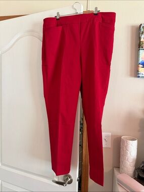 Chico's Vibrant Red Slim Ponte Pants